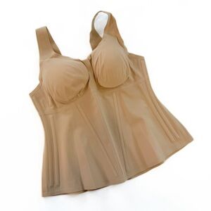 Honeylove Shapewear Smoothing Tank Shirt Womens 1X Sand Boldness